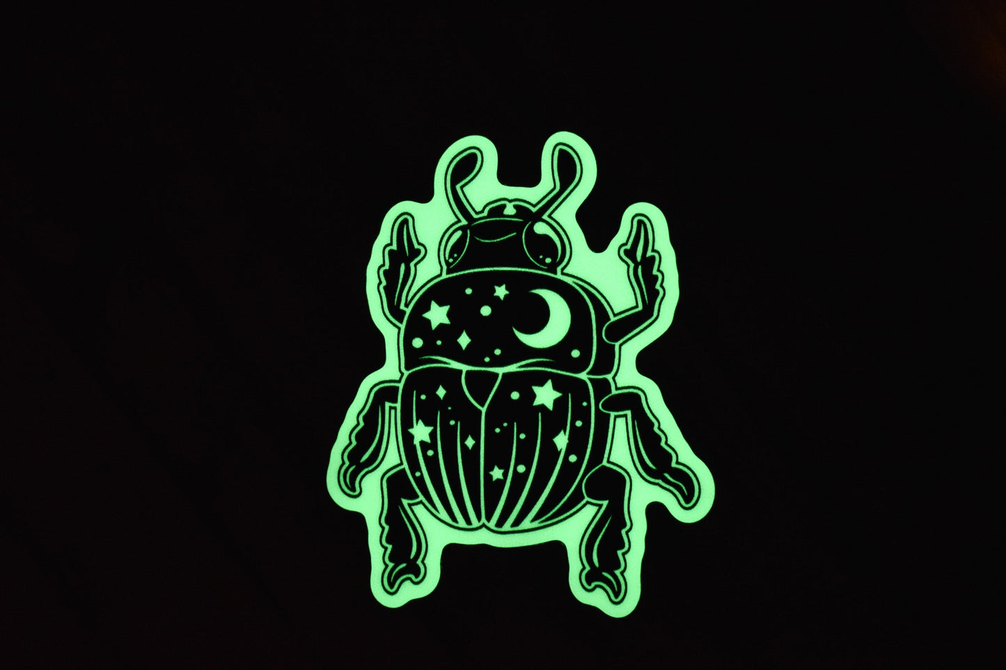Glow in the Dark Beetle Sticker