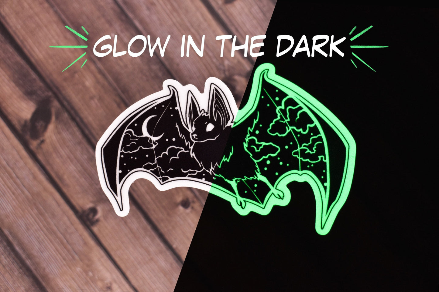 Glow in the Dark Bat Sticker