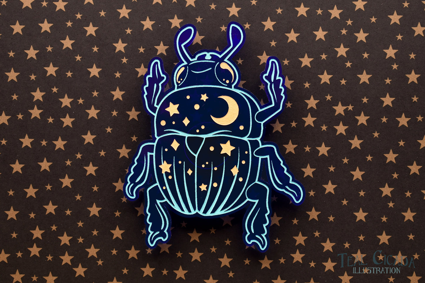 Starry Night Beetle Magnet