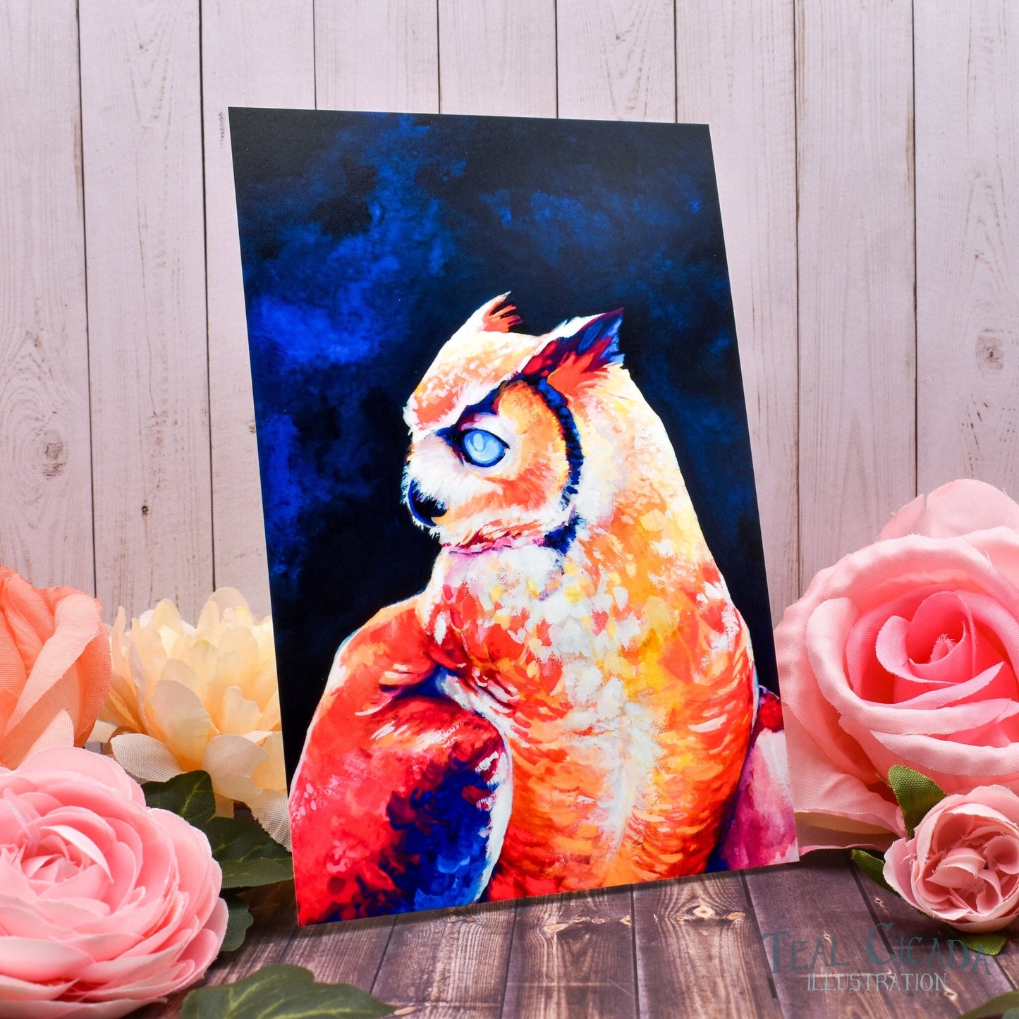 Sunset Owl Print