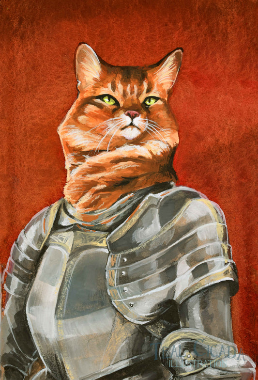 Cat Knight Print