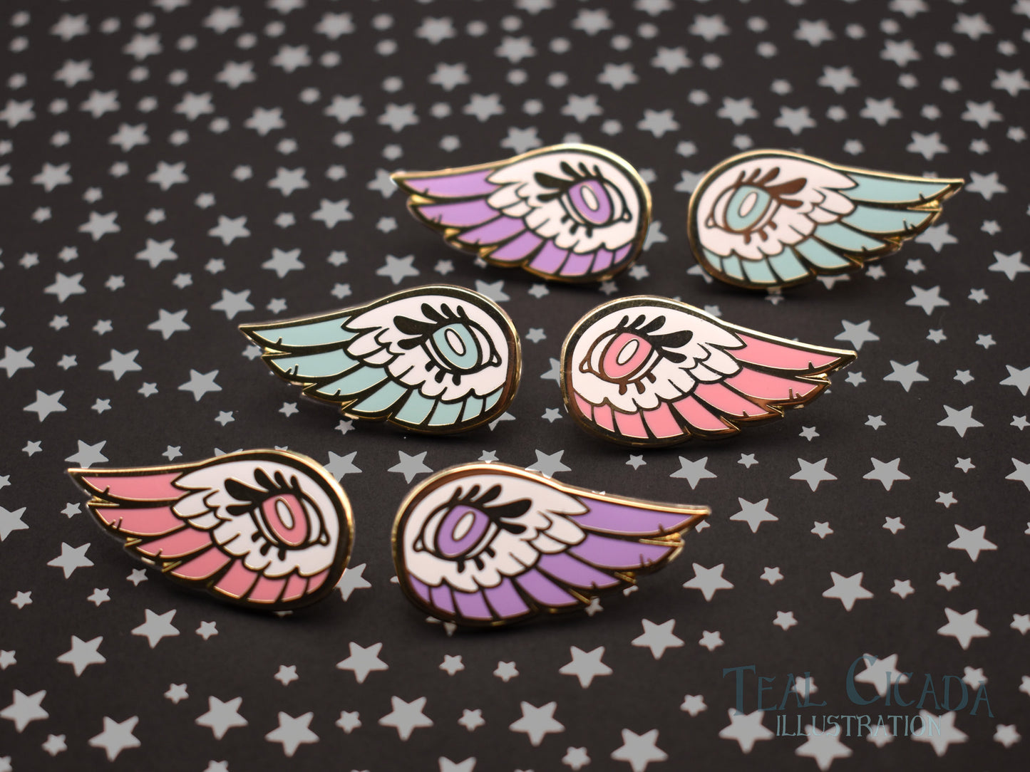 Angel Wing Collar Pin