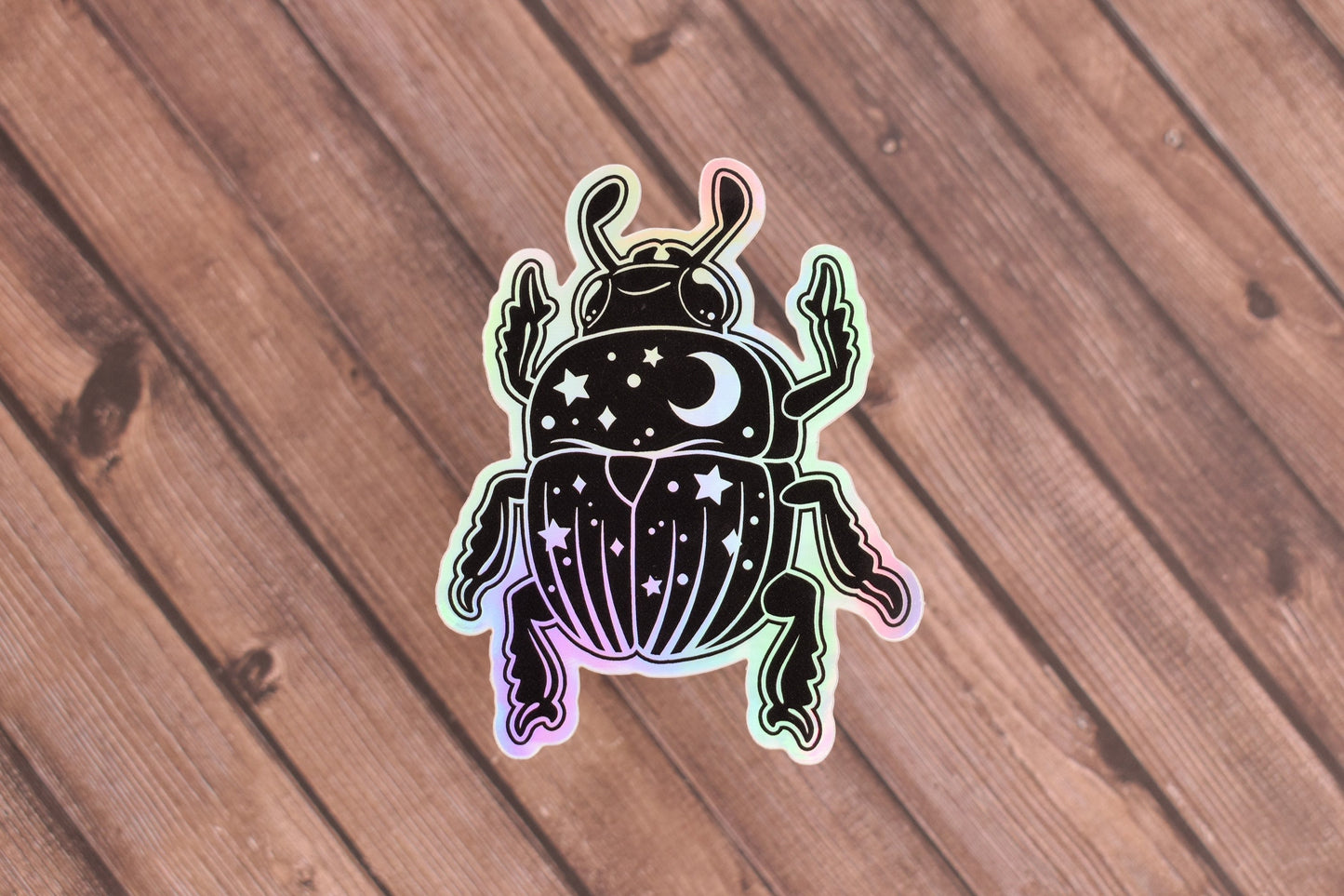 Holographic Beetle sticker