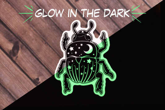 Glow in the Dark Beetle Sticker