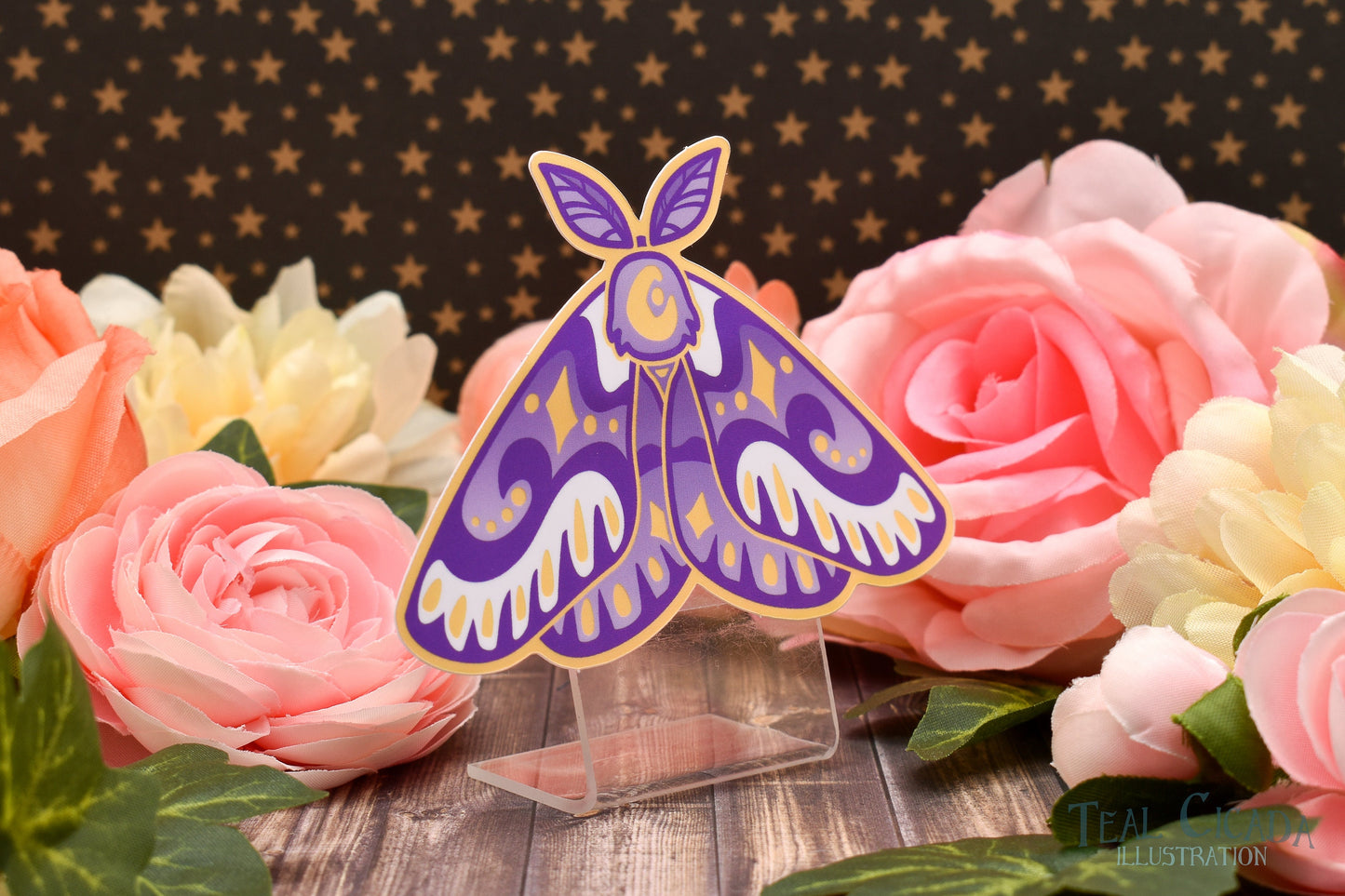 Lilac Moth Sticker