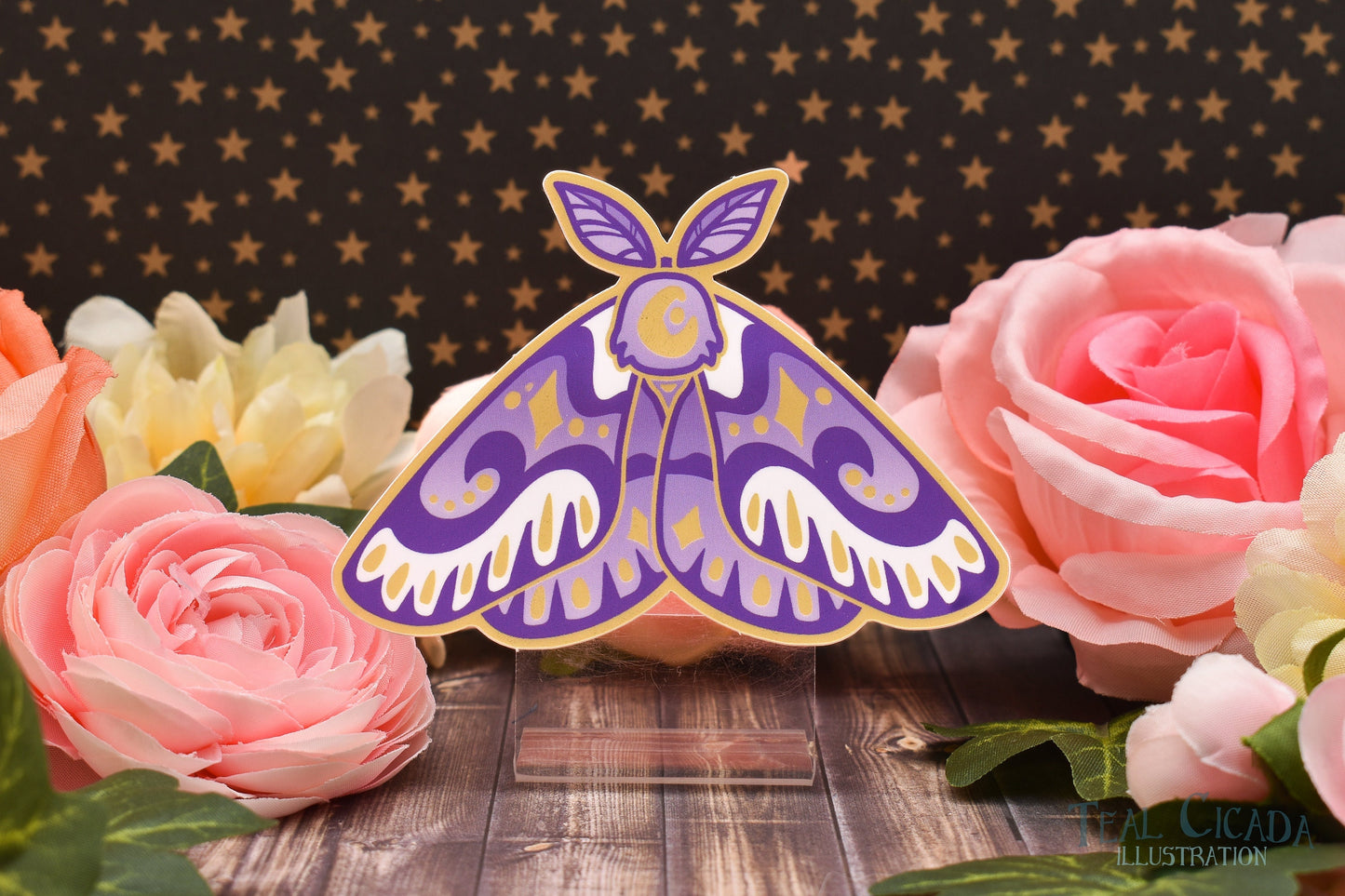 Lilac Moth Sticker